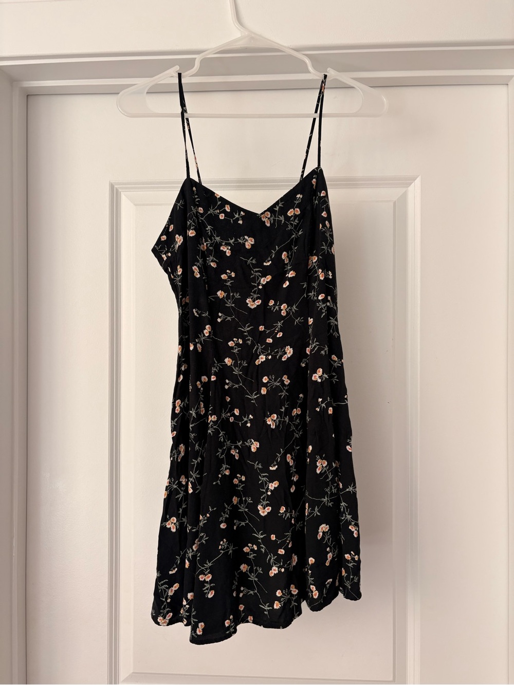 & Other Stories Black Floral Mini Sundress